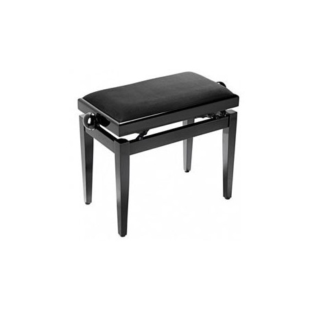 banquette de piano en noir satiné, reglable