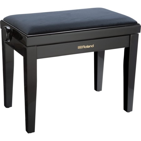 banquette de piano en noir poli, reglable