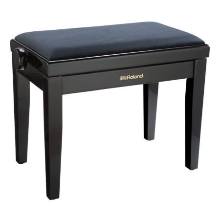 banquette de piano en noir satiné, reglable